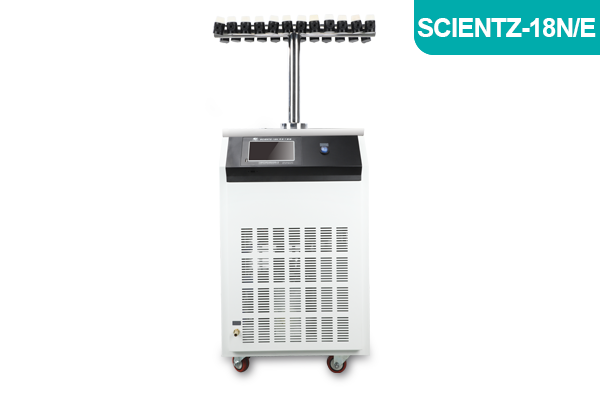 甯波新芝實驗型鍾罩式凍幹機(jī)Scientz-18N/E安瓿瓶T型架型